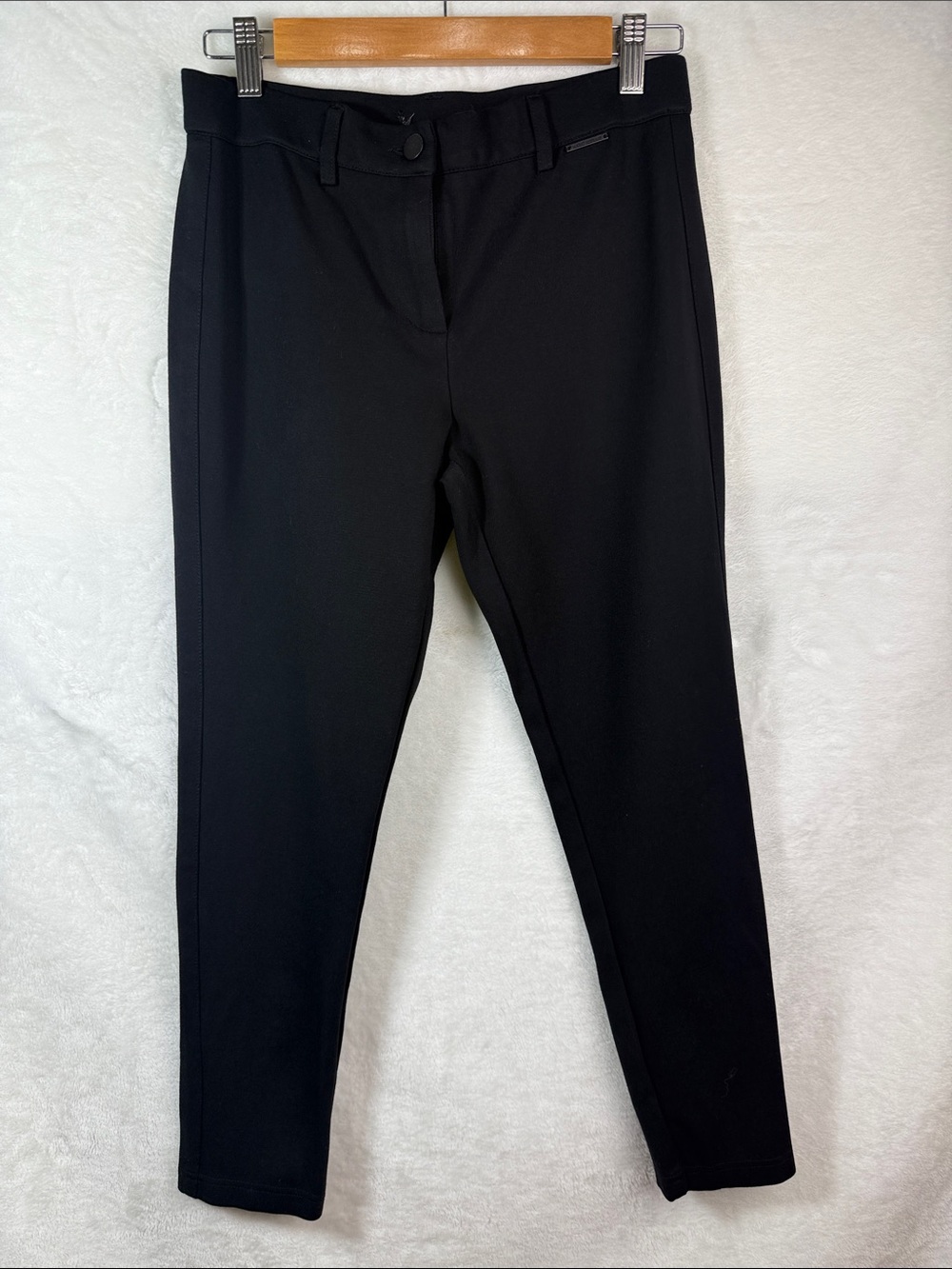 Mario Serrani Black Slim Ponte Trousers for women.